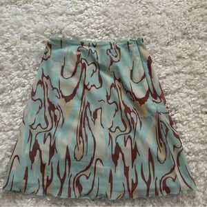 Princess Polly Blue Brown Mini A-Line Skirt